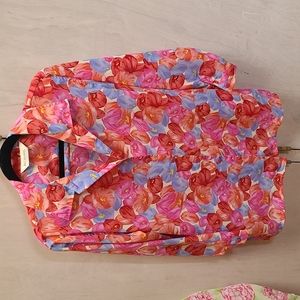 Long Sleeve Flower Blouse